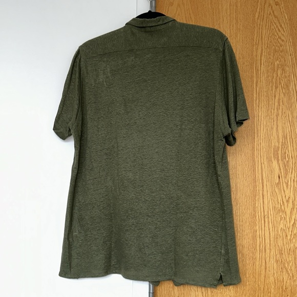 Adolfo Domínguez Green Linen Button Down - Picture 3 of 3